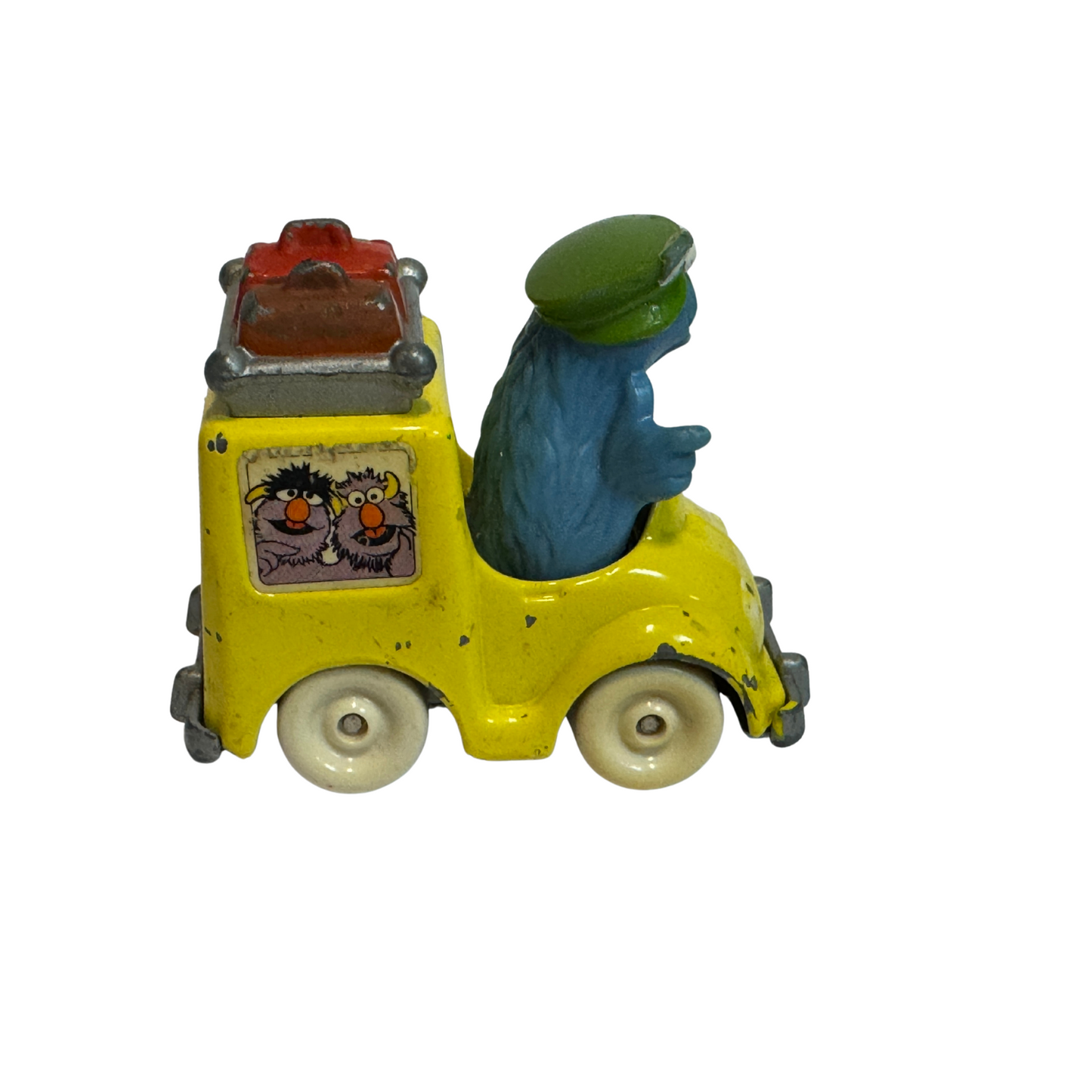 1983 Vintage Sesame Street Cookie Monster Diecast Taxi Toy Car
