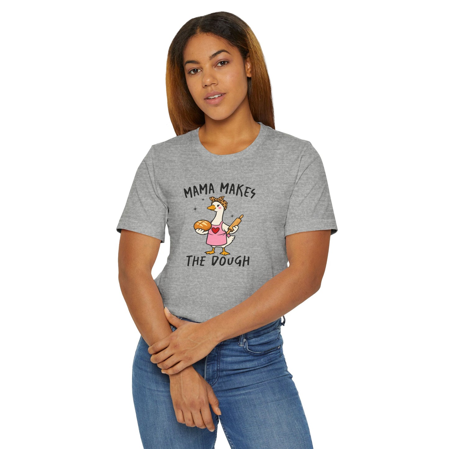 Mama Makes The Dough Shirt | Funny Baking Mom T-Shirt | Baker Mama Tee | Cute Goose Graphic Shirt Gift
