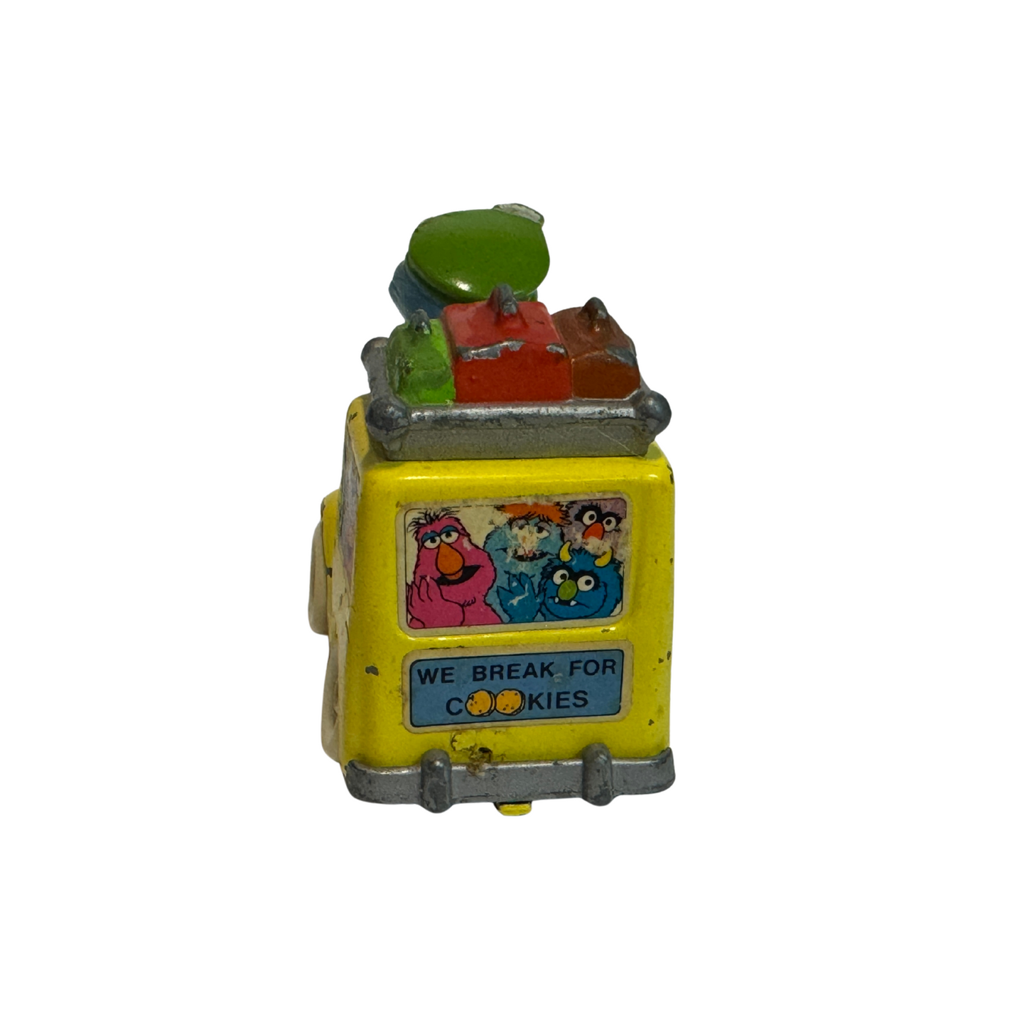 1983 Vintage Sesame Street Cookie Monster Diecast Taxi Toy Car