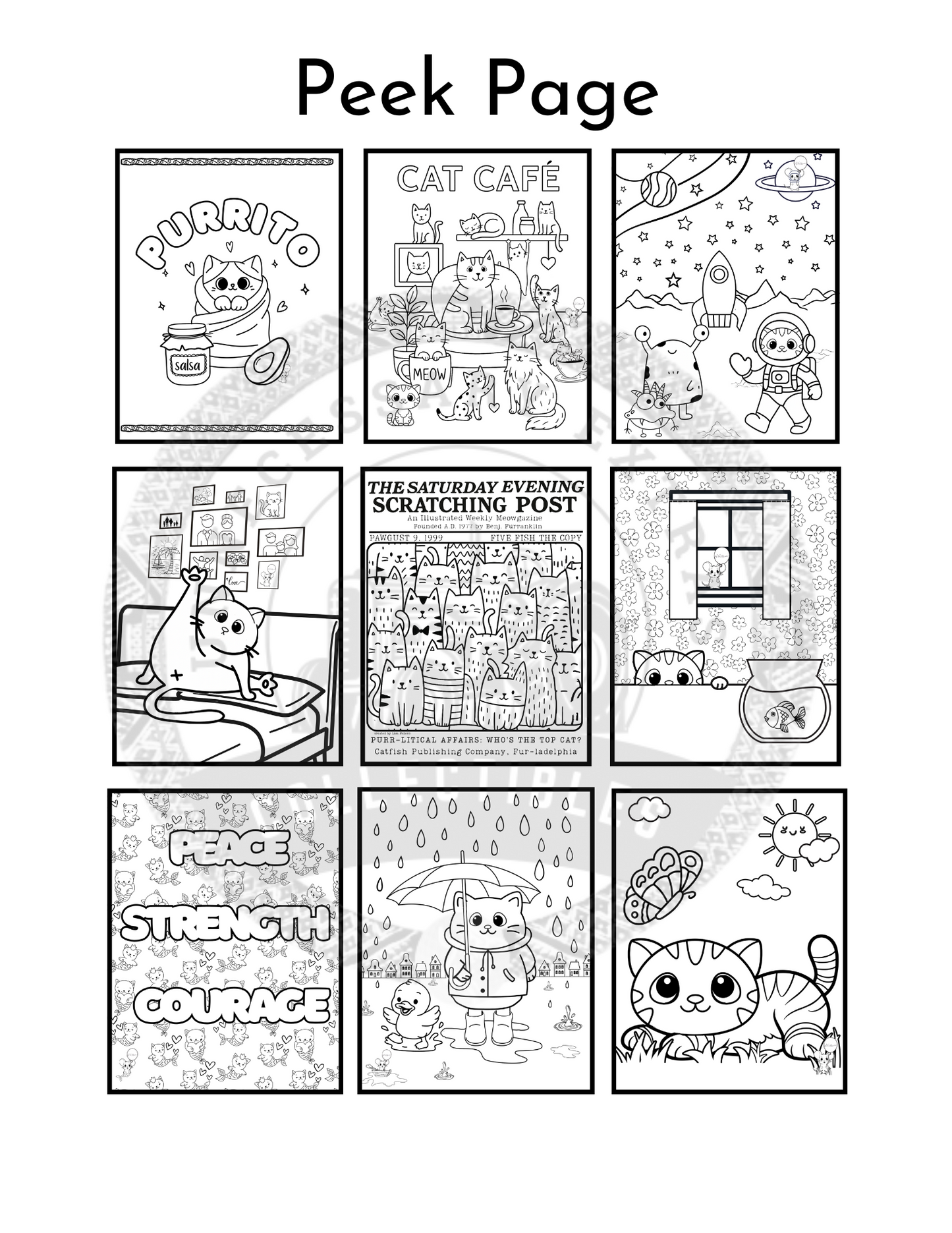 Paws & Color: Cats Digital Coloring Book