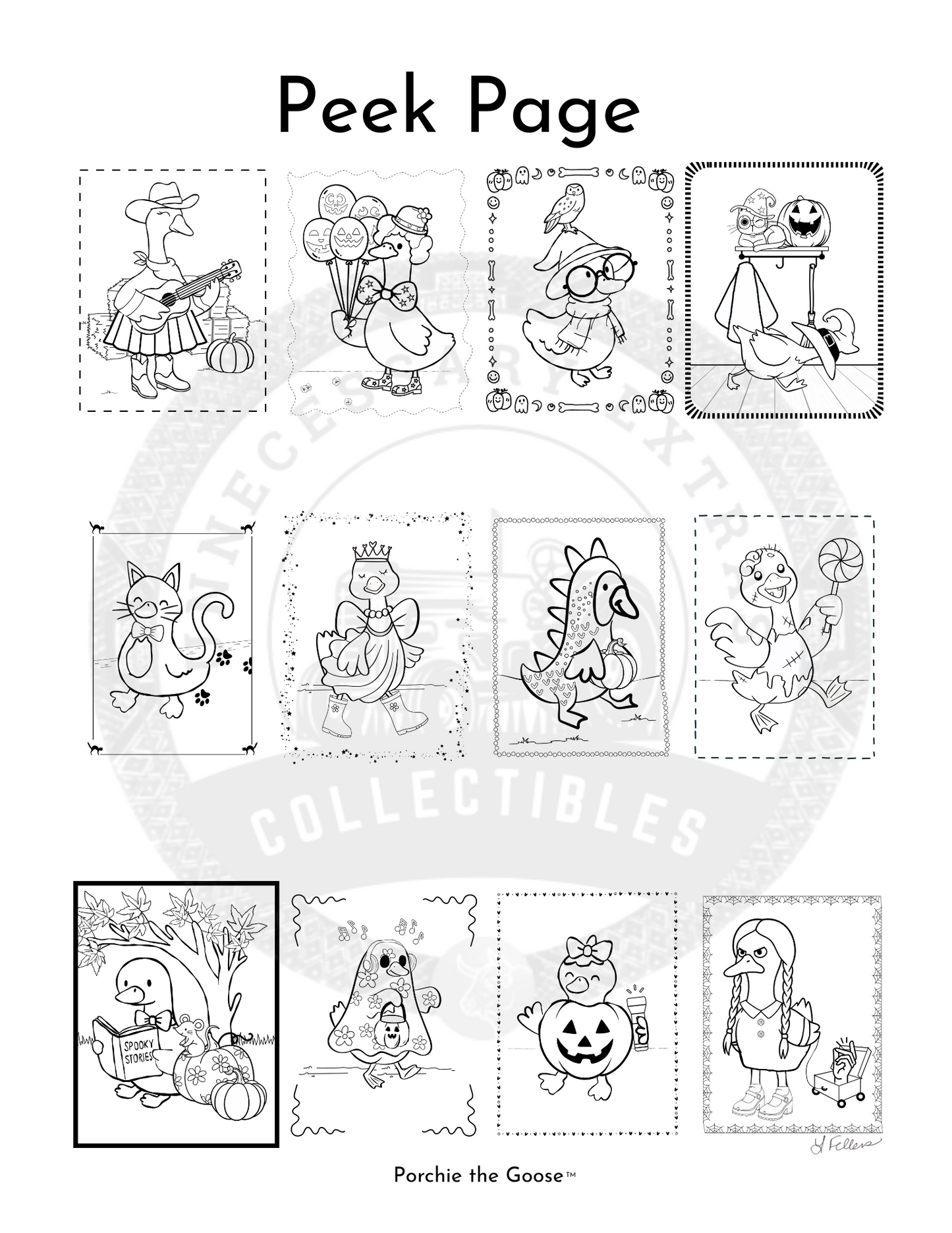 The Goose Got Loose Coloring Book Bundle – Digital Download (2 Coloring Books, 32 Pages Total)