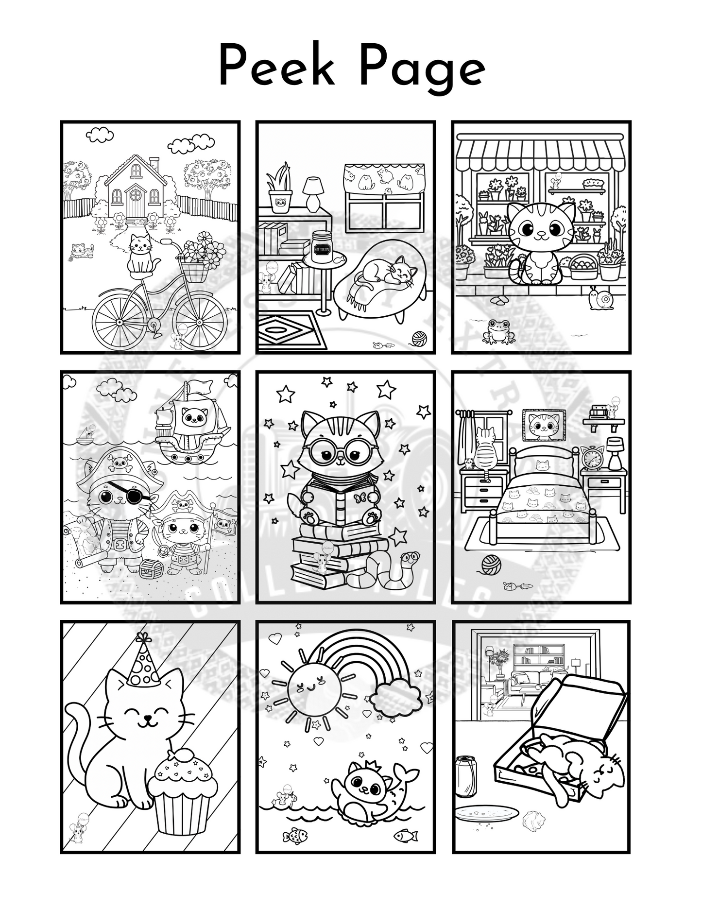 Paws & Color: Cats Digital Coloring Book