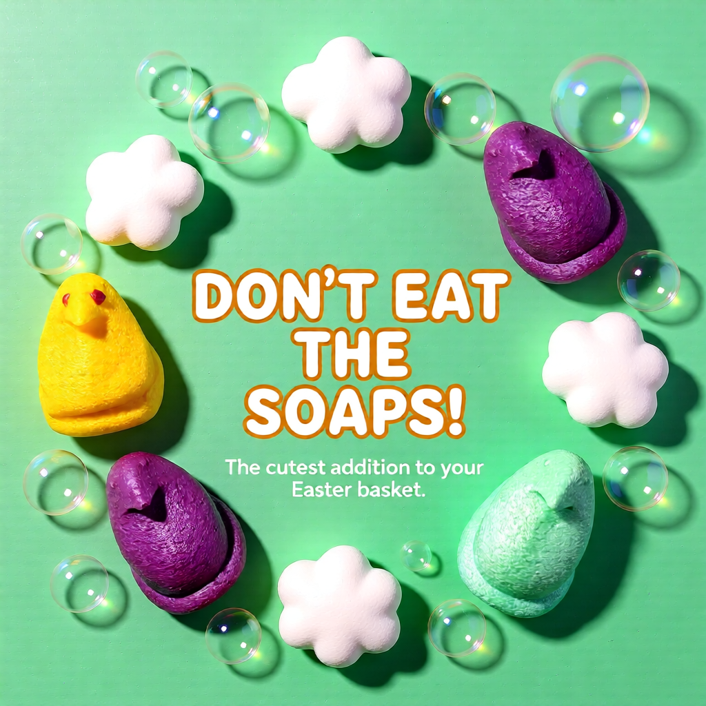 Sweet Marshmallow Bunny & Chick Hand Soaps|Set of 4|Pre-Order