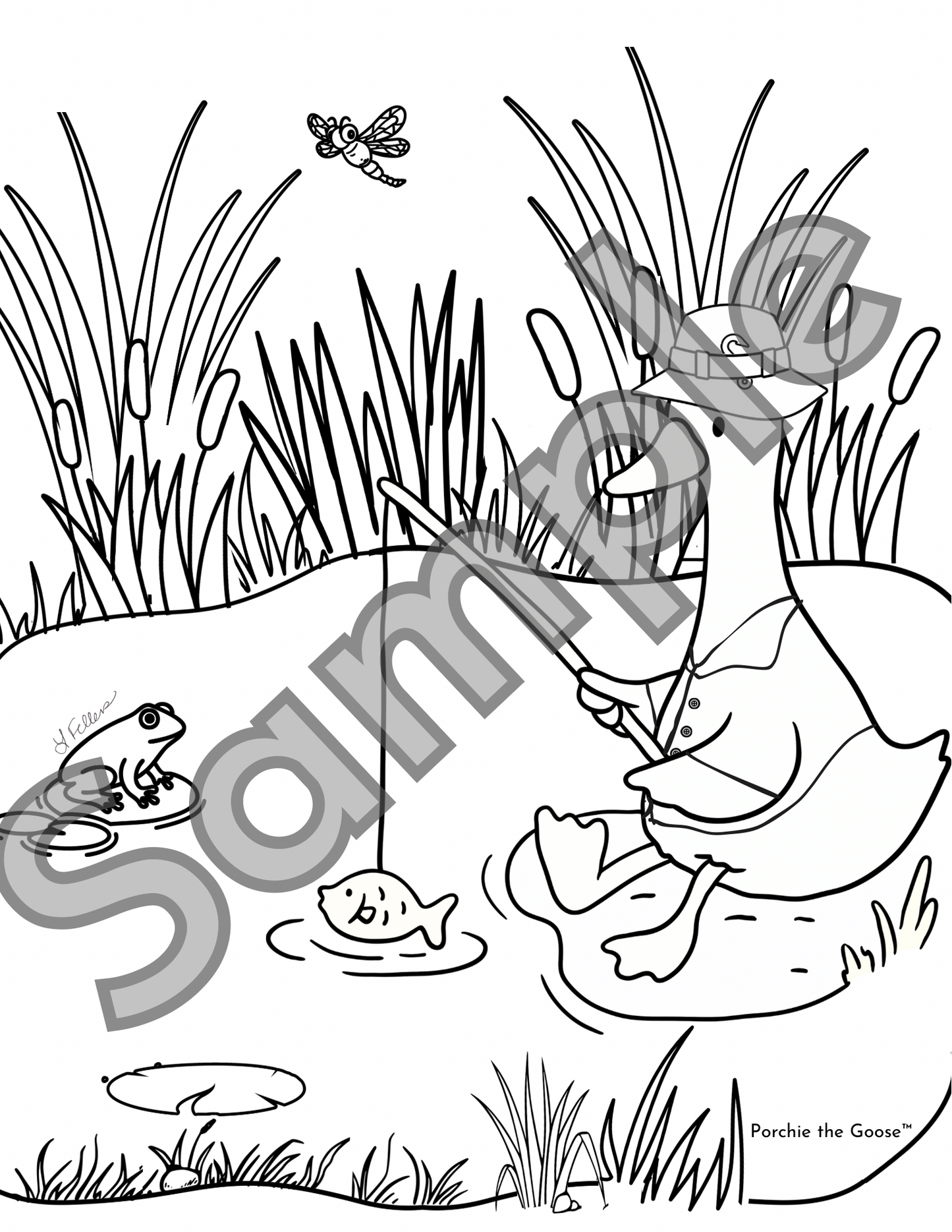 The Goose Got Loose – Digital Coloring Book | Porchie the Porch Goose