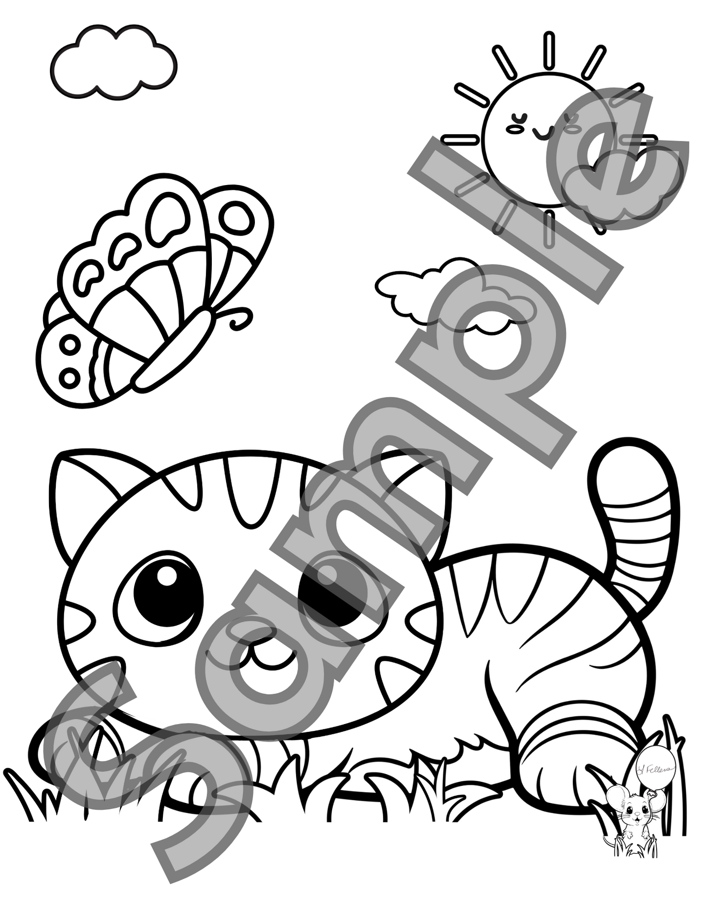 Paws & Color: Cats Digital Coloring Book