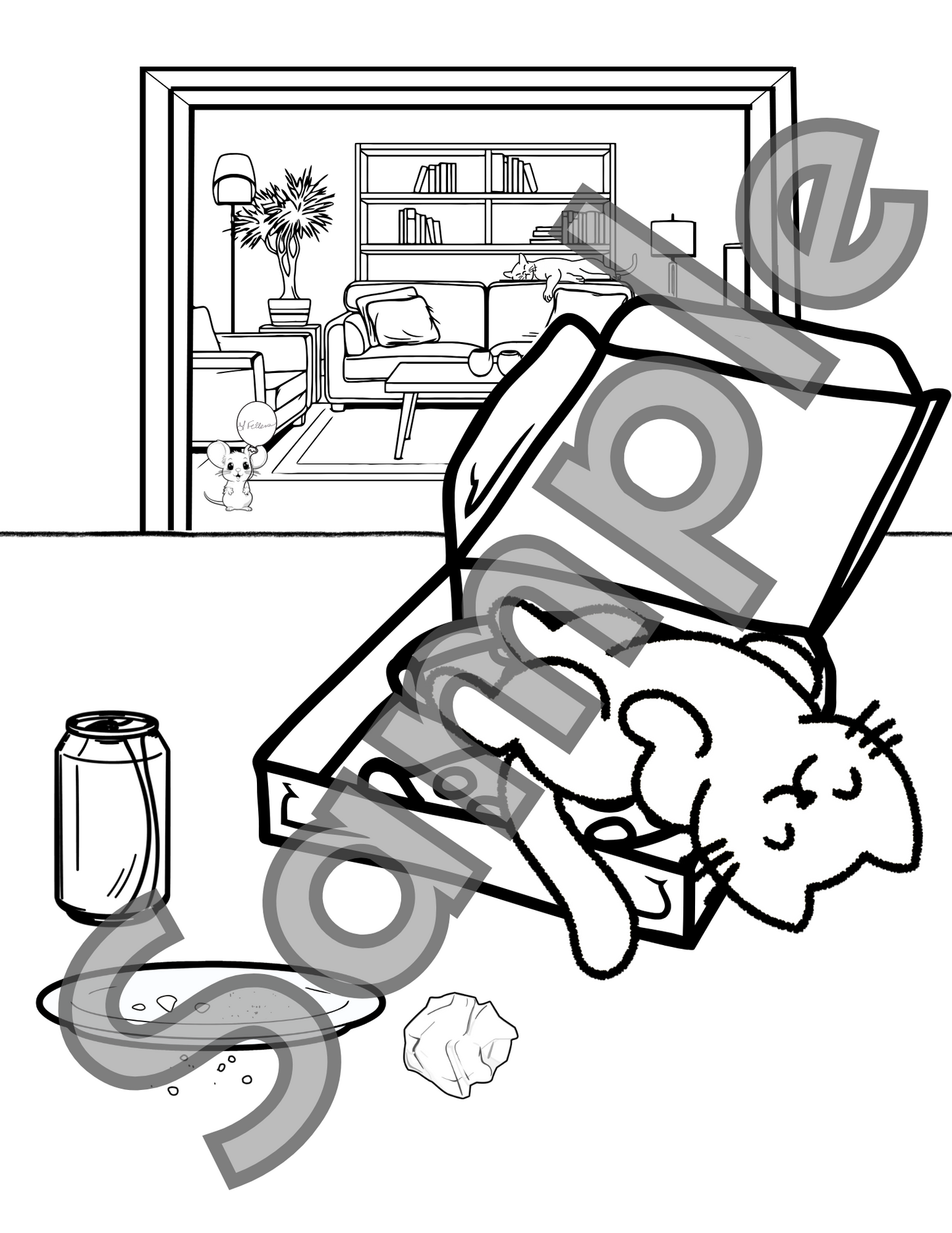 Paws & Color: Cats Digital Coloring Book