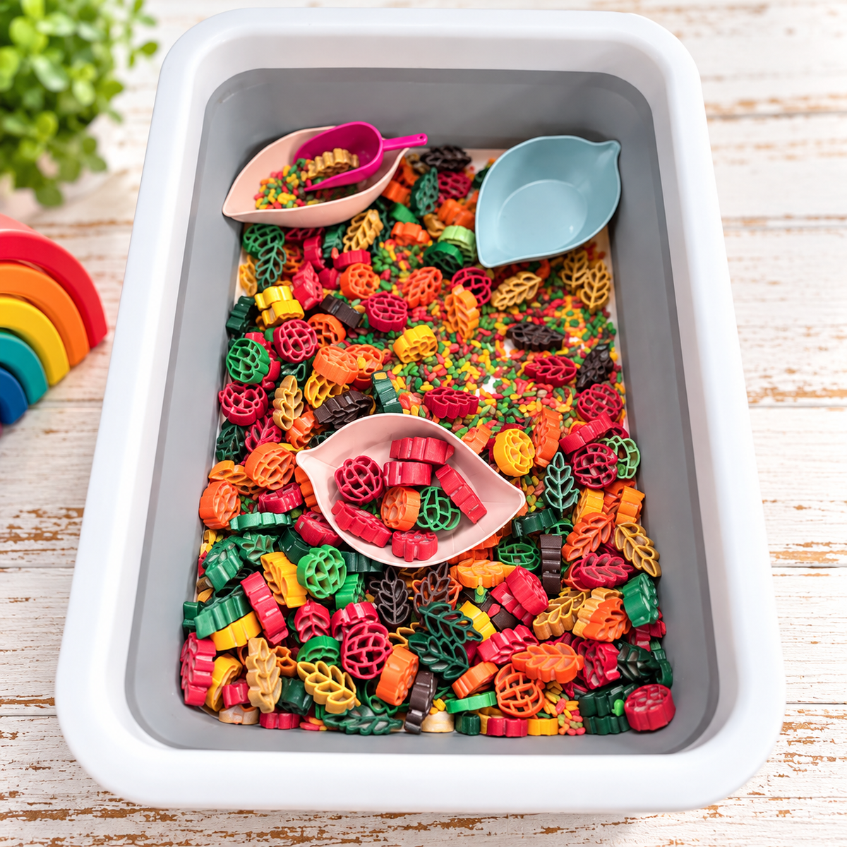 Fall-a-Palooza Sensory Base | Pour & Play Sensory Bin Base