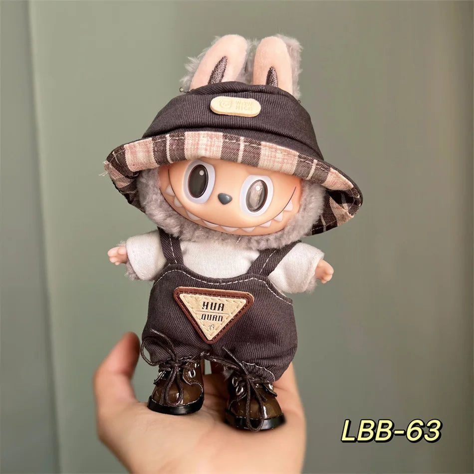 Labubu 17cm Doll Clothes Set - DIY Accessories with Hat & Shoes | Party Game Toys | Perfect Gift