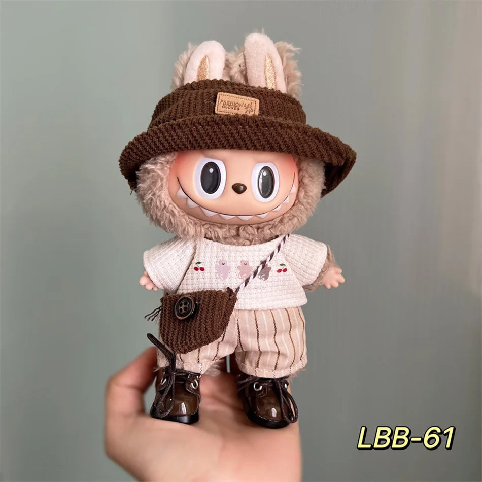 Labubu 17cm Doll Clothes Set - DIY Accessories with Hat & Shoes | Party Game Toys | Perfect Gift