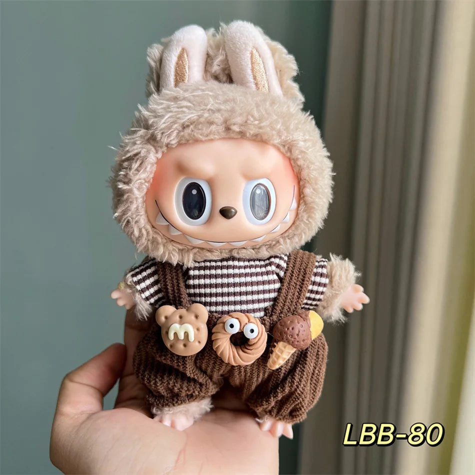 Labubu 17cm Doll Clothes Set - DIY Accessories with Hat & Shoes | Party Game Toys | Perfect Gift
