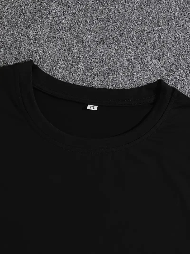 "GOOSE BUMPS" And Cartoon Geese Graphic Print, Men's Novel Design T-shirt, Casual Comfy Tees For Summer, Men's Clothing Tops