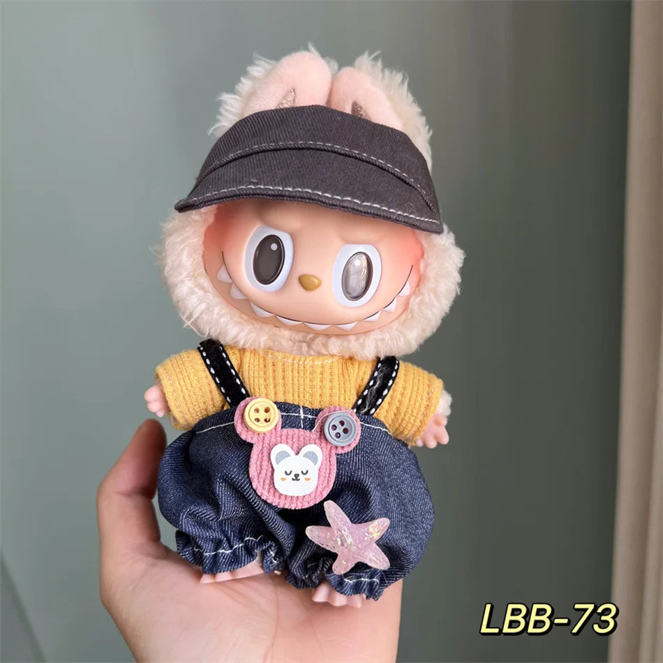 Labubu 17cm Doll Clothes Set - DIY Accessories with Hat & Shoes | Party Game Toys | Perfect Gift