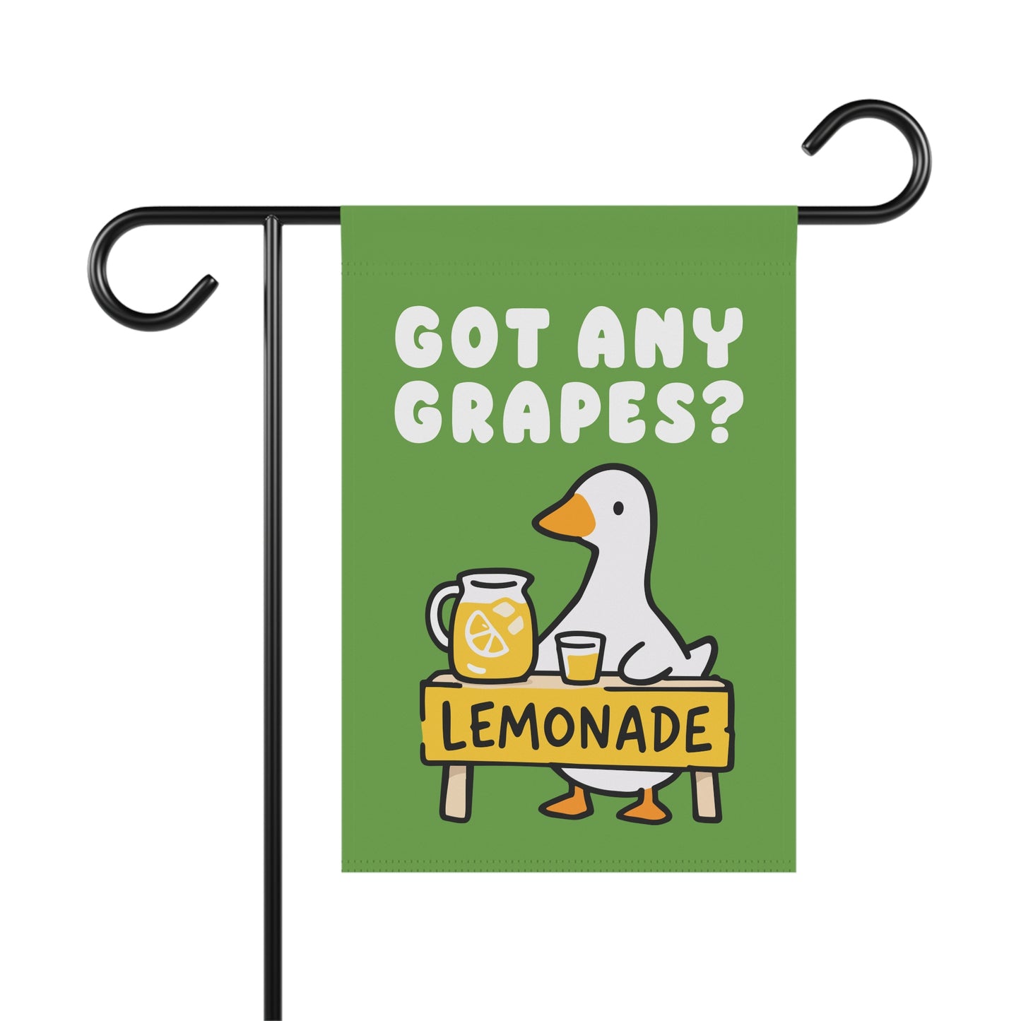 Funny Goose Garden Flag, Got Any Grapes Meme Decor, Lemonade Stand Outdoor Banner, Cute Animal Yard Sign, Summer Garden Decor, Green