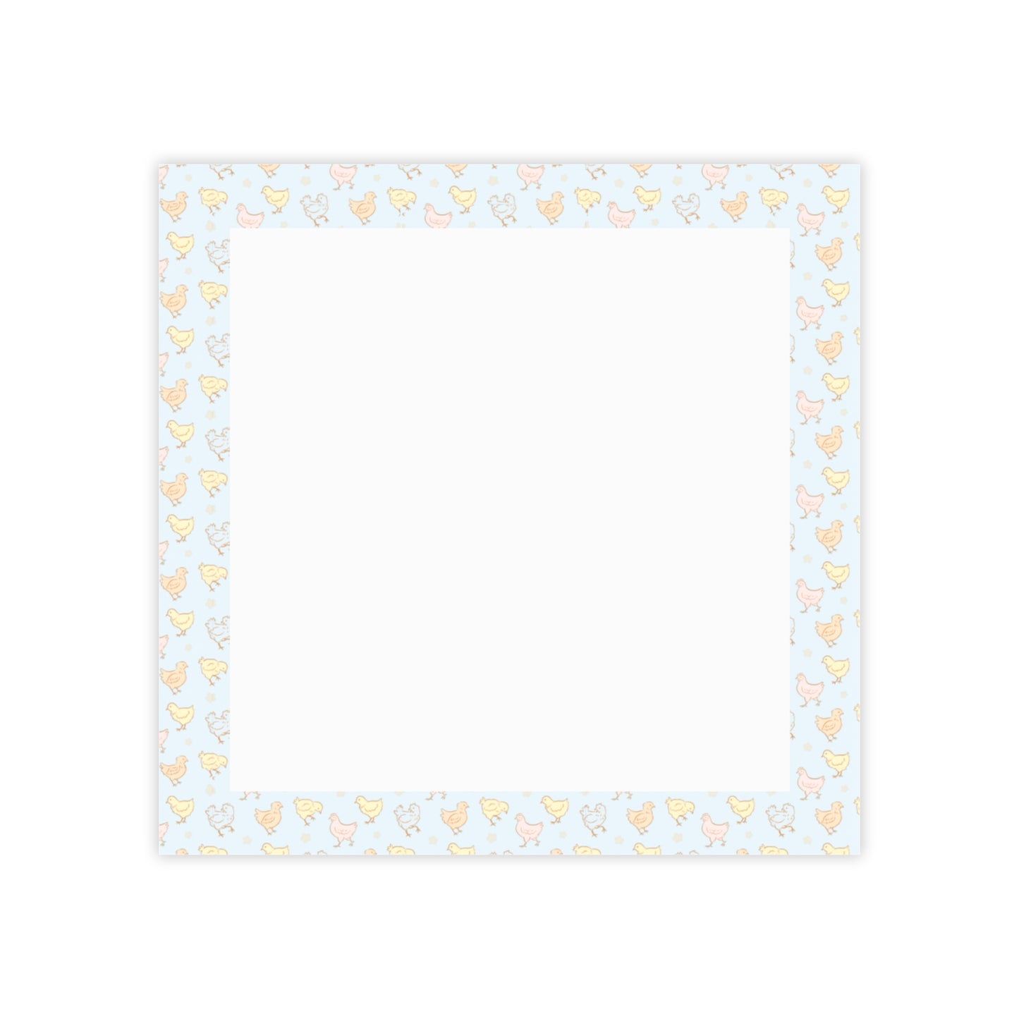 Sweet Chicks Border Post-it Note Pads | Cute Stationery, Pastel Heart Pattern