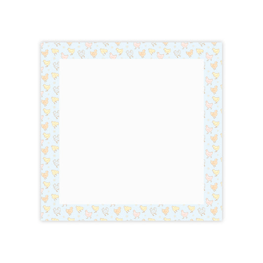 Sweet Chicks Border Post-it Note Pads | Cute Stationery, Pastel Heart Pattern