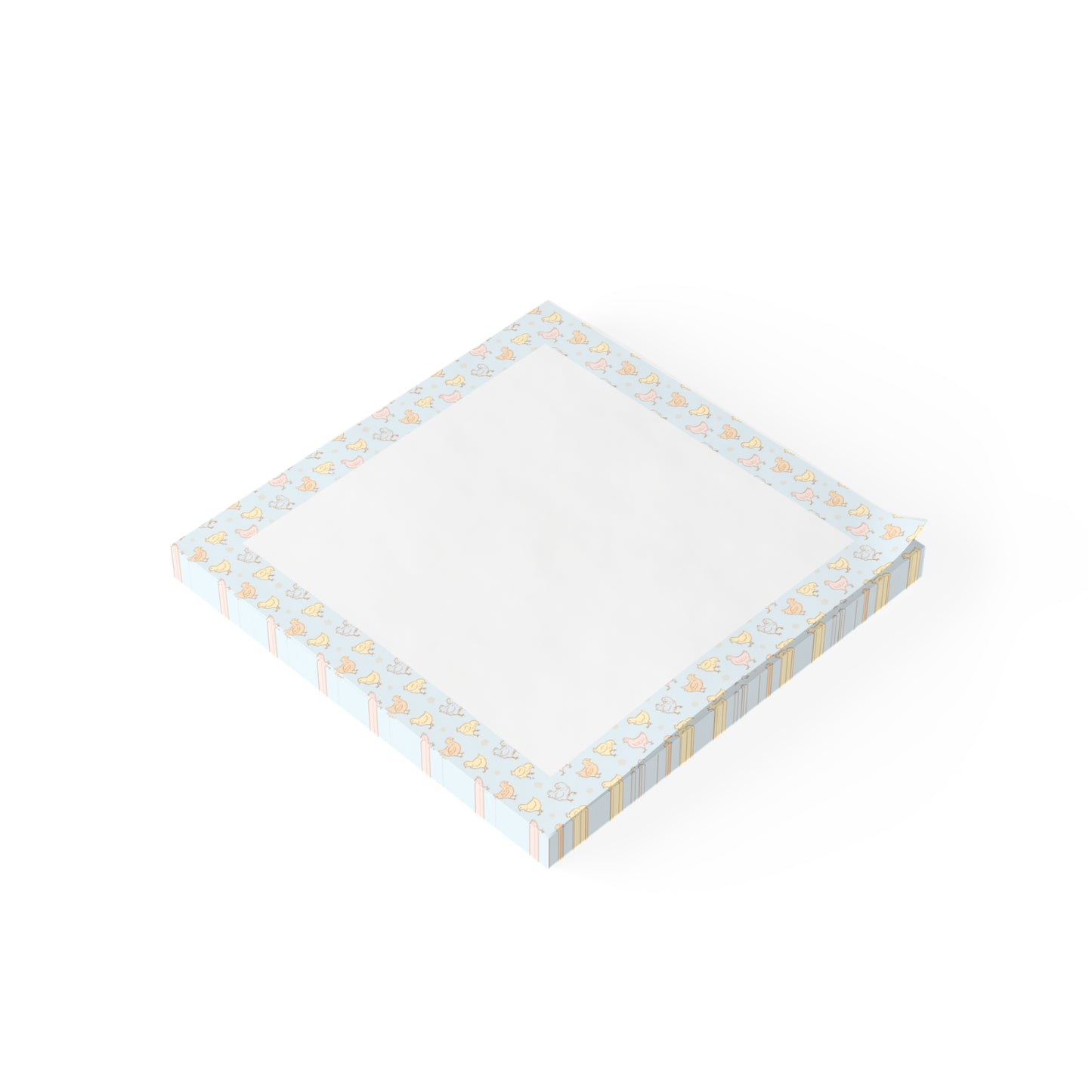 Sweet Chicks Border Post-it Note Pads | Cute Stationery, Pastel Heart Pattern