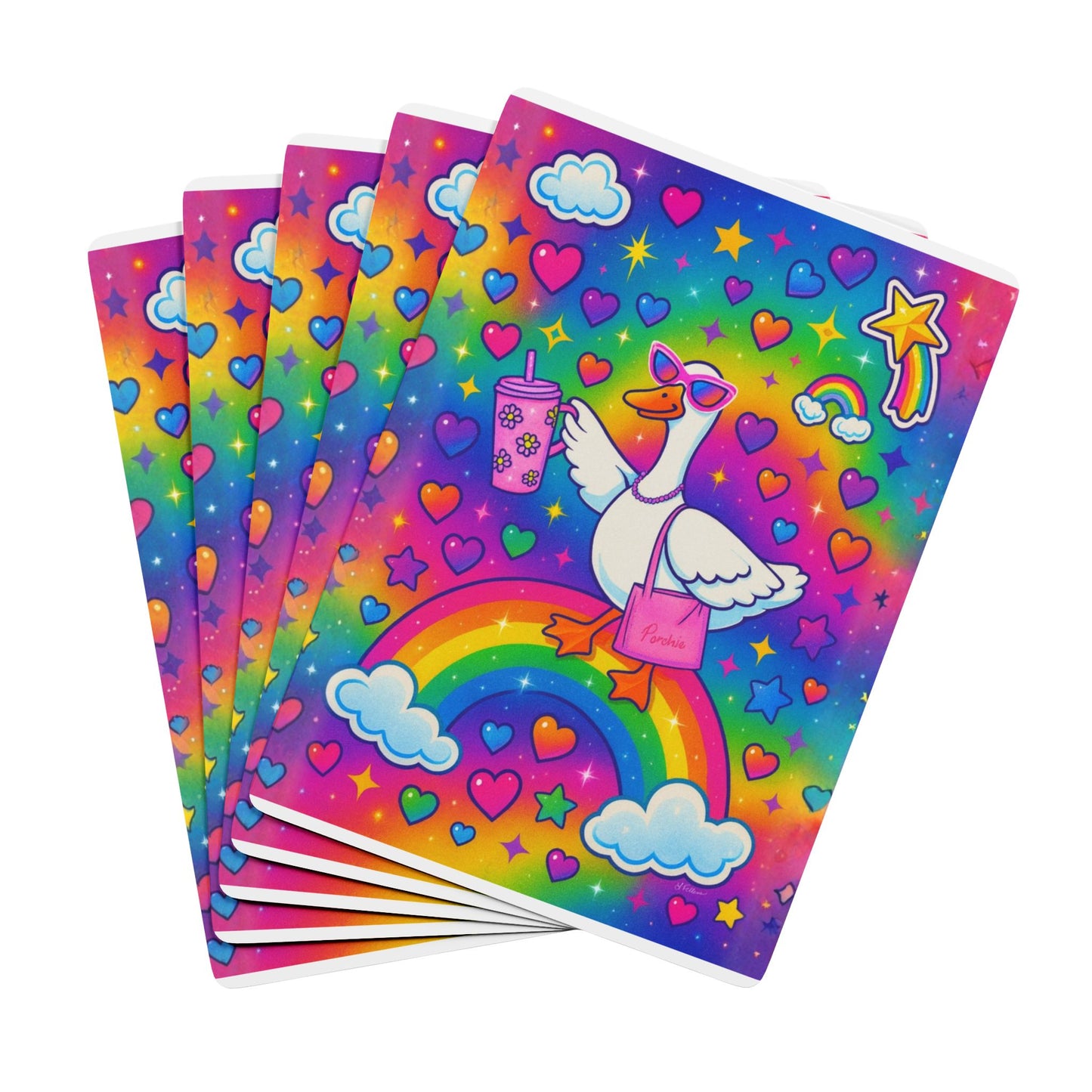 Rainbow Goose Poker Playing Cards | Colorful Cute Novelty Deck