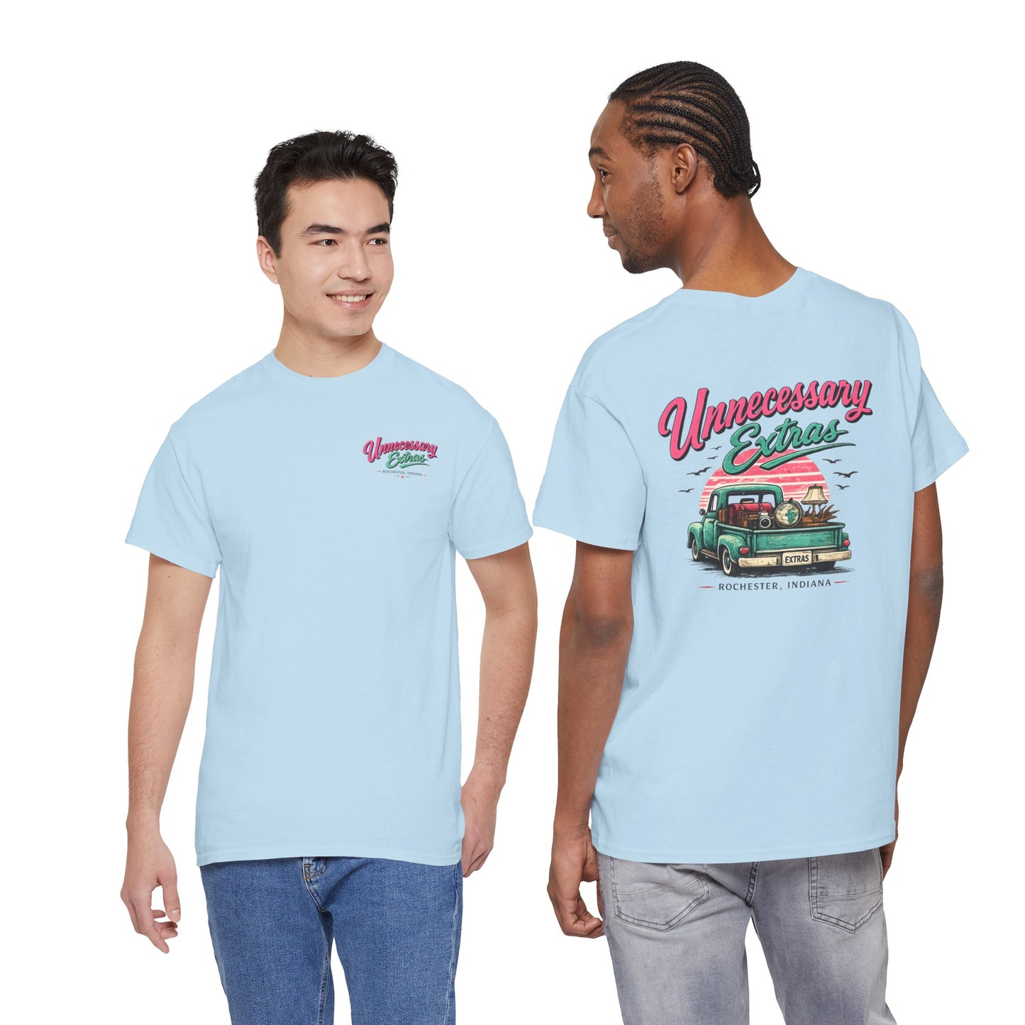 Vintage Truck Tee — "Unnecessary Extras" Graphic Shirt