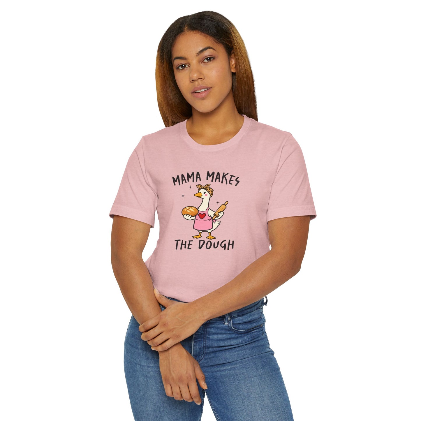 Mama Makes The Dough Shirt | Funny Baking Mom T-Shirt | Baker Mama Tee | Cute Goose Graphic Shirt Gift