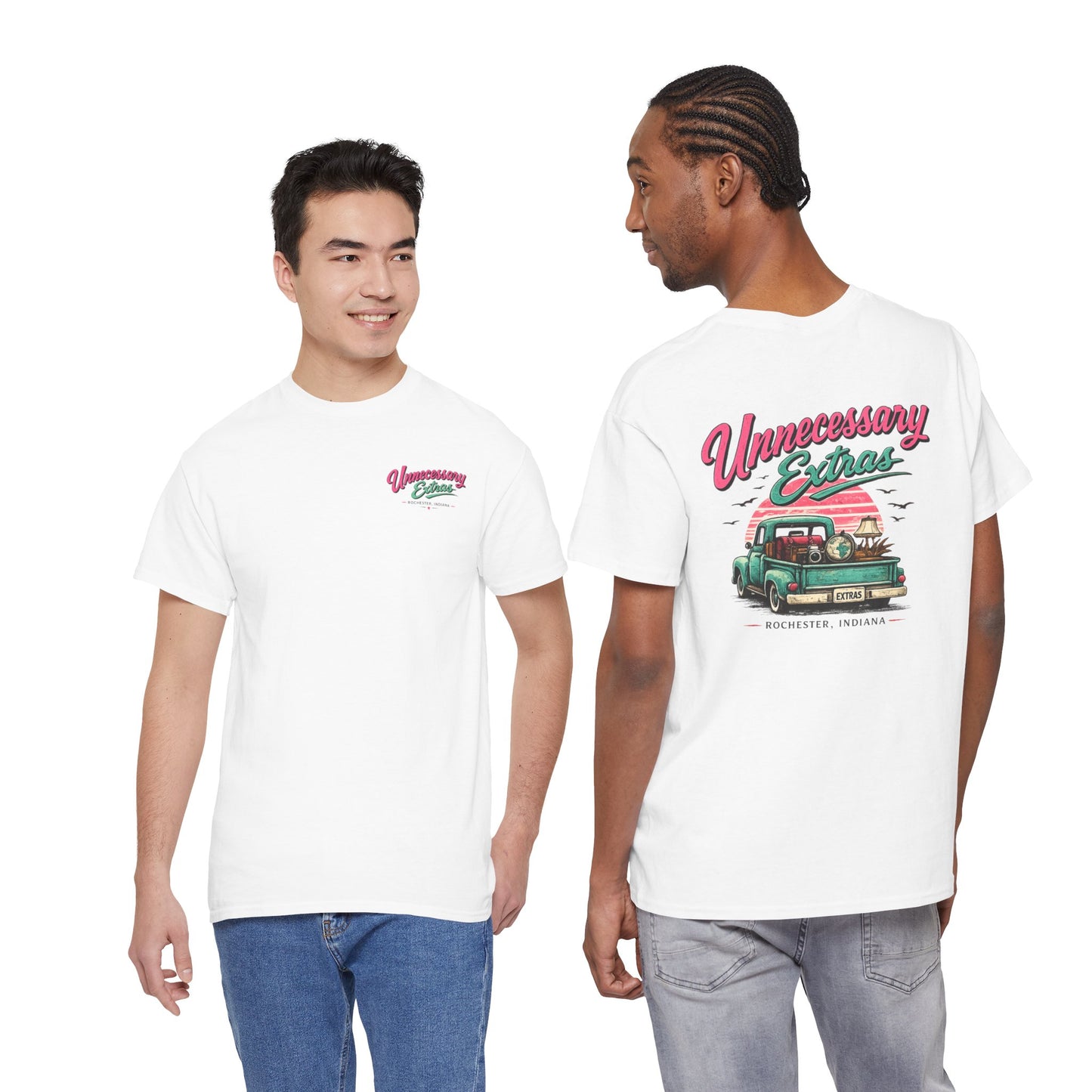 Vintage Truck Tee — "Unnecessary Extras" Graphic Shirt