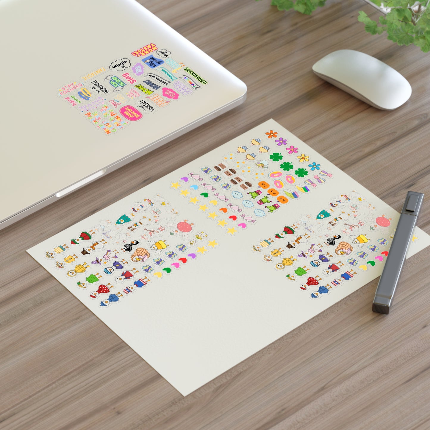 Porch Goose Planner Sticker Sheets | Cute Character & Reminder Stickers