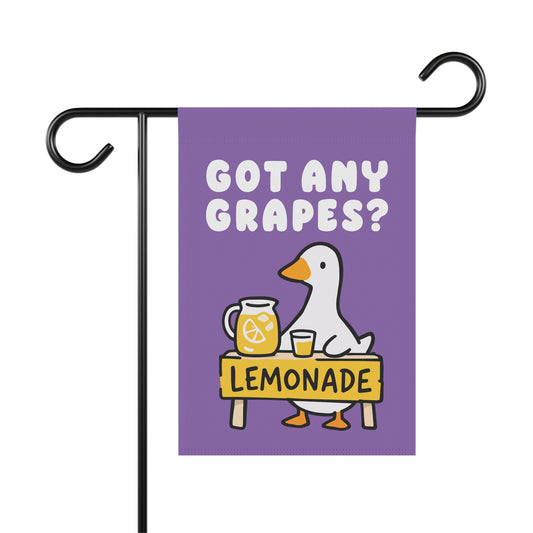 Funny Duck Garden Flag, Got Any Grapes Meme Decor, Lemonade Stand Outdoor Banner, Cute Animal Yard Sign, Summer Garden Decor, Gift for Gen Z
