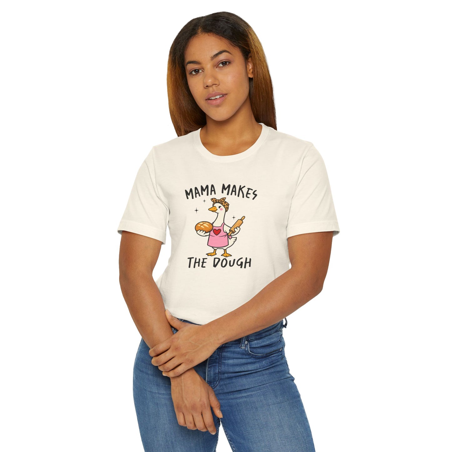 Mama Makes The Dough Shirt | Funny Baking Mom T-Shirt | Baker Mama Tee | Cute Goose Graphic Shirt Gift
