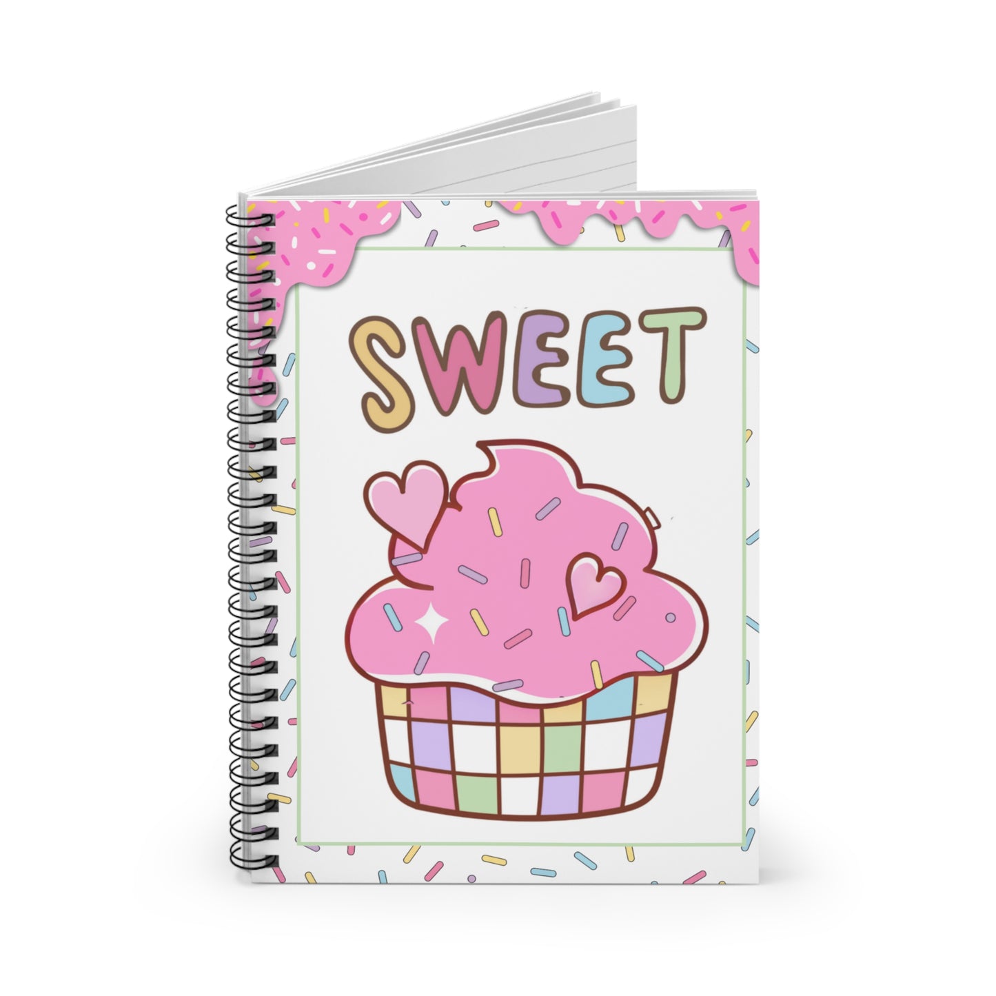 The Party Cupcake Spiral Notebook | Ruled Line Notebook | The Sweet Treat Suite