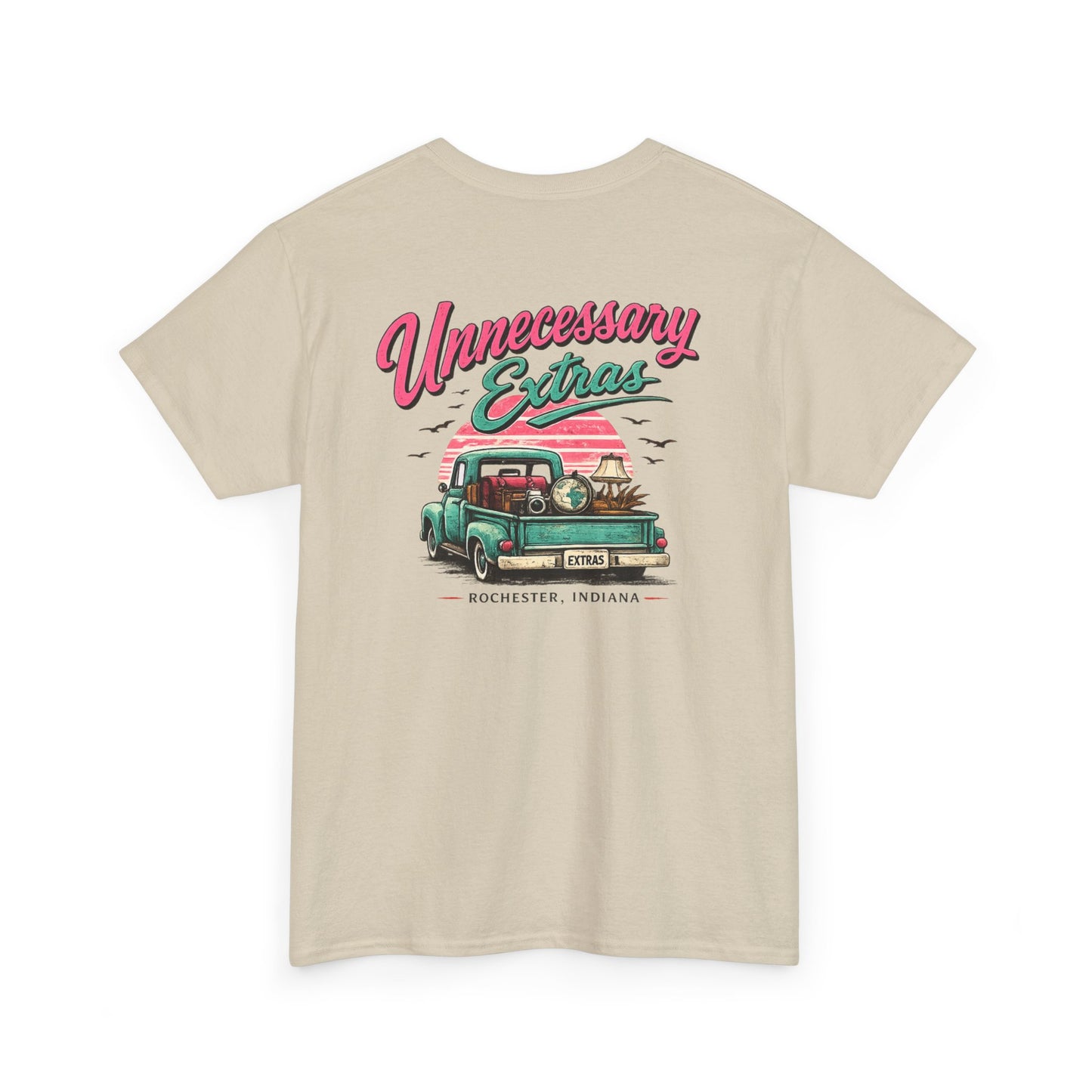 Vintage Truck Tee — "Unnecessary Extras" Graphic Shirt