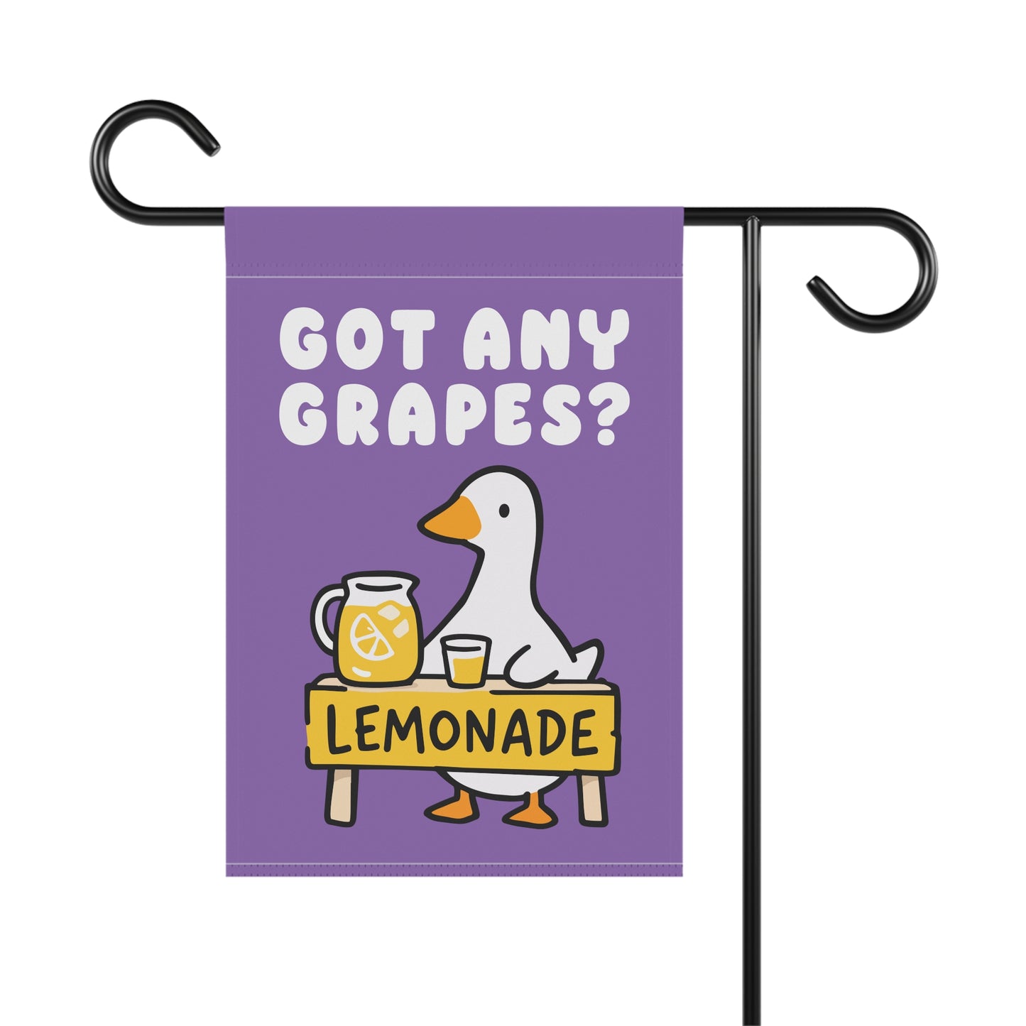 Funny Duck Garden Flag, Got Any Grapes Meme Decor, Lemonade Stand Outdoor Banner, Cute Animal Yard Sign, Summer Garden Decor, Gift for Gen Z