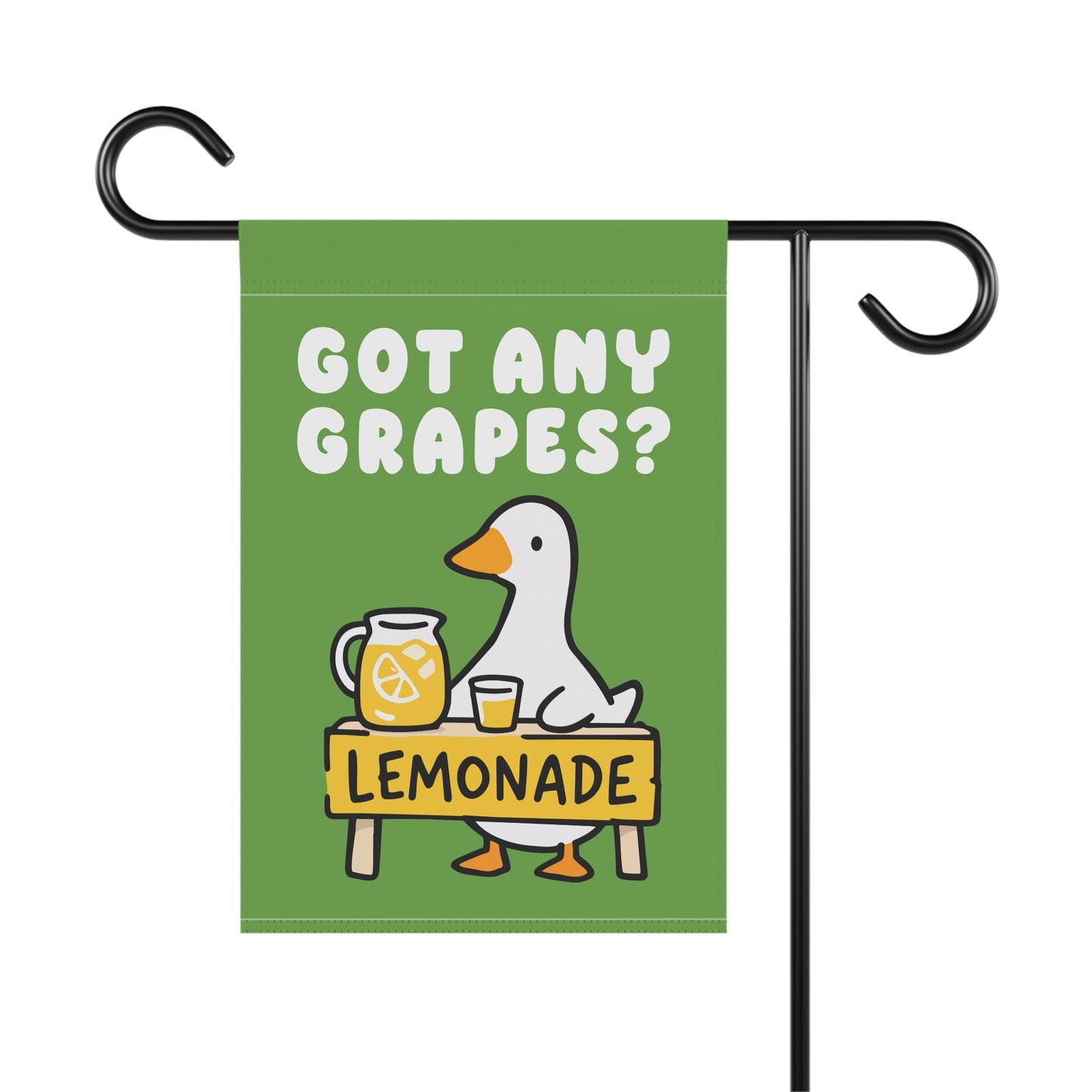 Funny Goose Garden Flag, Got Any Grapes Meme Decor, Lemonade Stand Outdoor Banner, Cute Animal Yard Sign, Summer Garden Decor, Green
