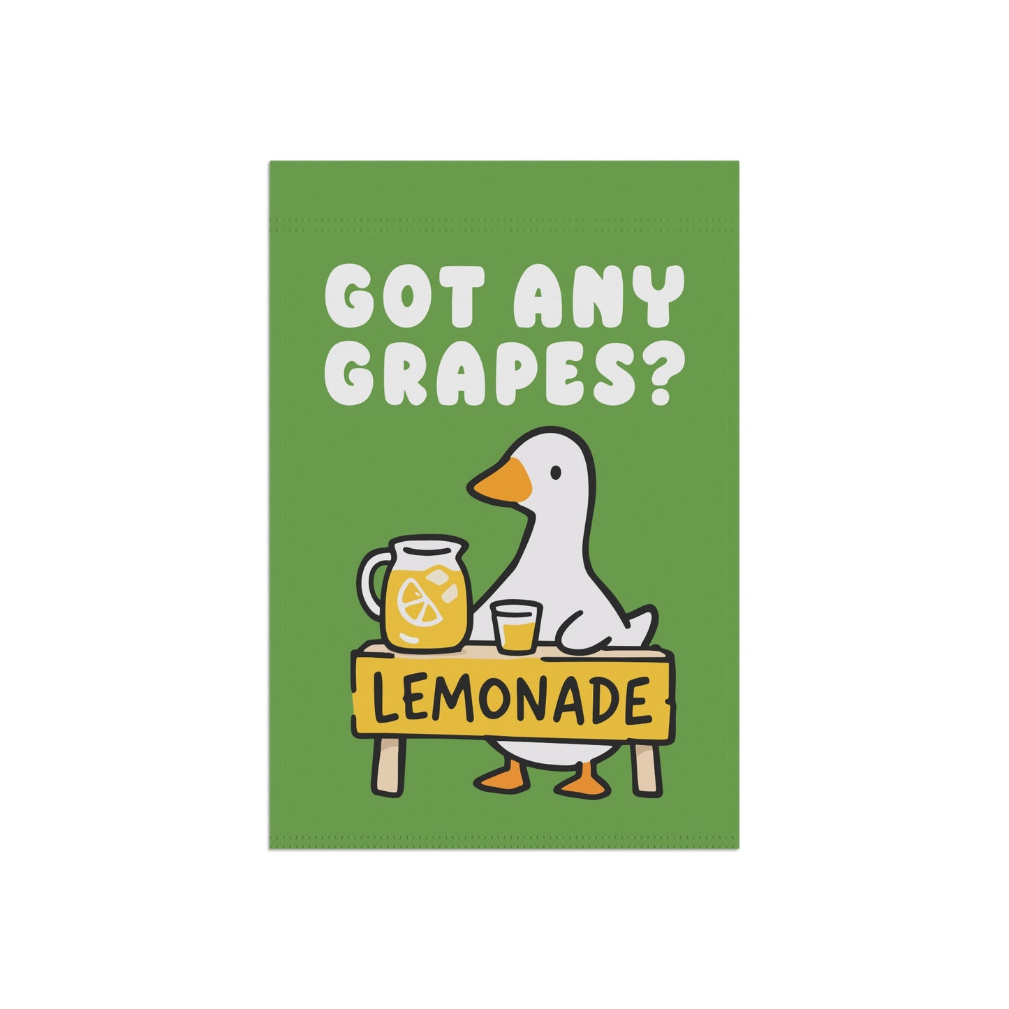 Funny Goose Garden Flag, Got Any Grapes Meme Decor, Lemonade Stand Outdoor Banner, Cute Animal Yard Sign, Summer Garden Decor, Green
