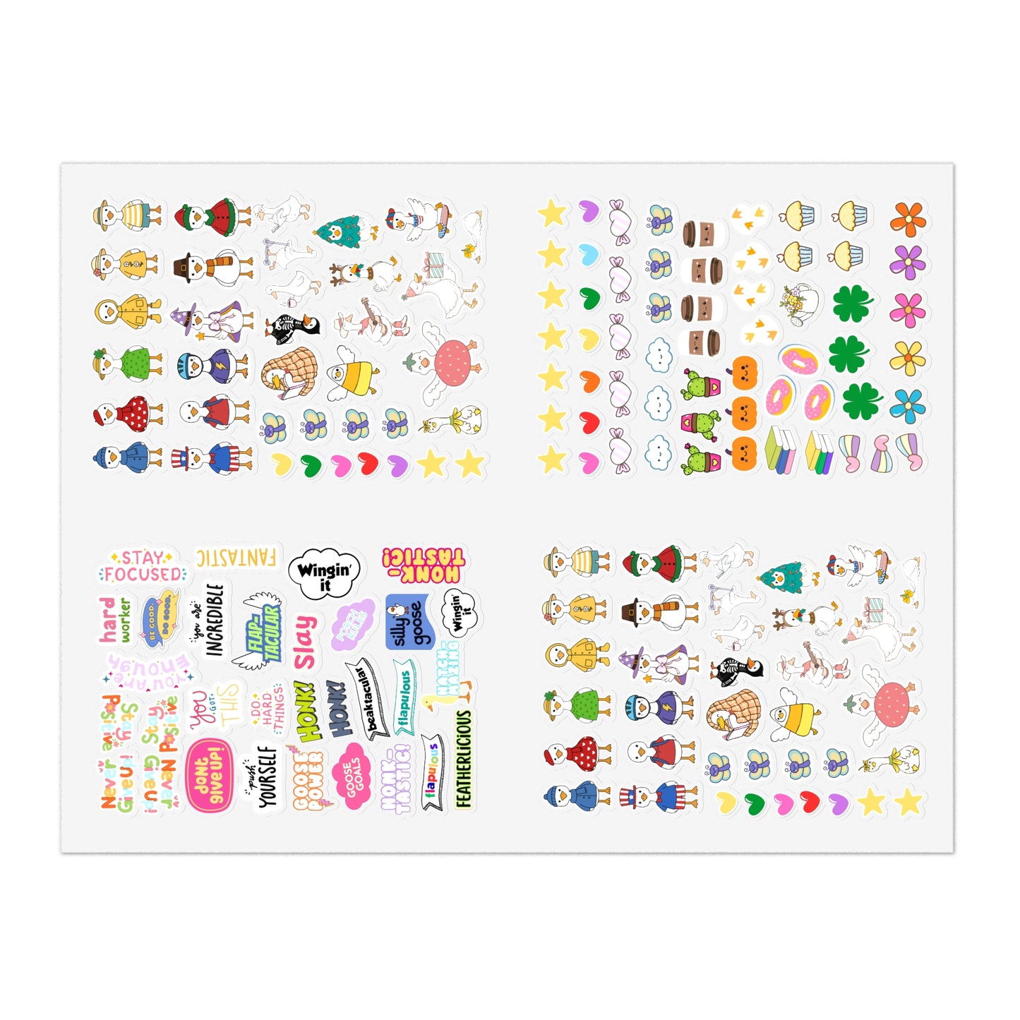 Porch Goose Planner Sticker Sheets | Cute Character & Reminder Stickers