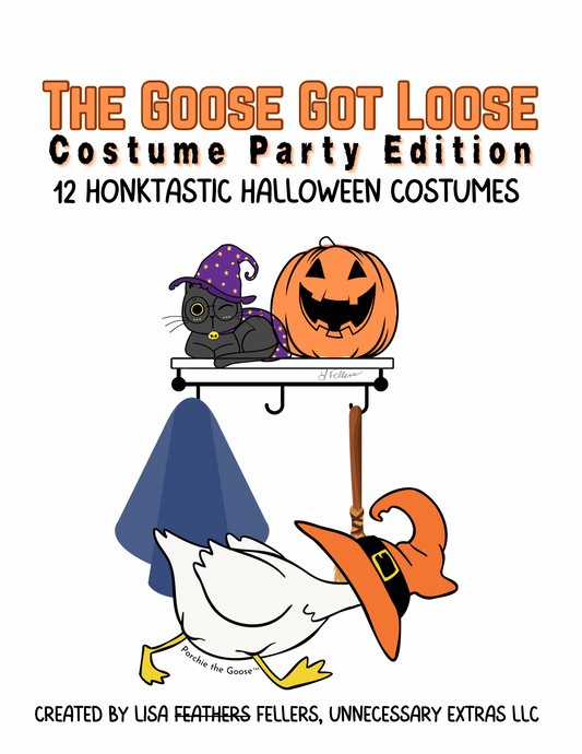 The Goose Got Loose: Costume Party Edition – 12 Honktastic Halloween Coloring Pages | Digital Download
