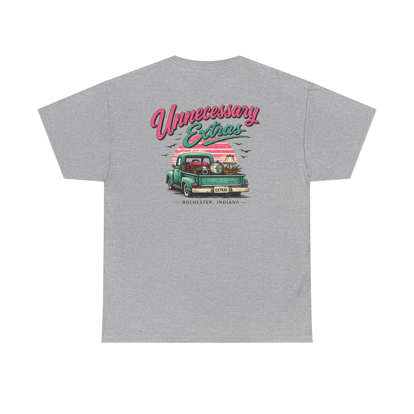 Vintage Truck Tee — "Unnecessary Extras" Graphic Shirt