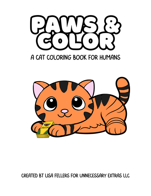 Paws & Color: Cats Digital Coloring Book