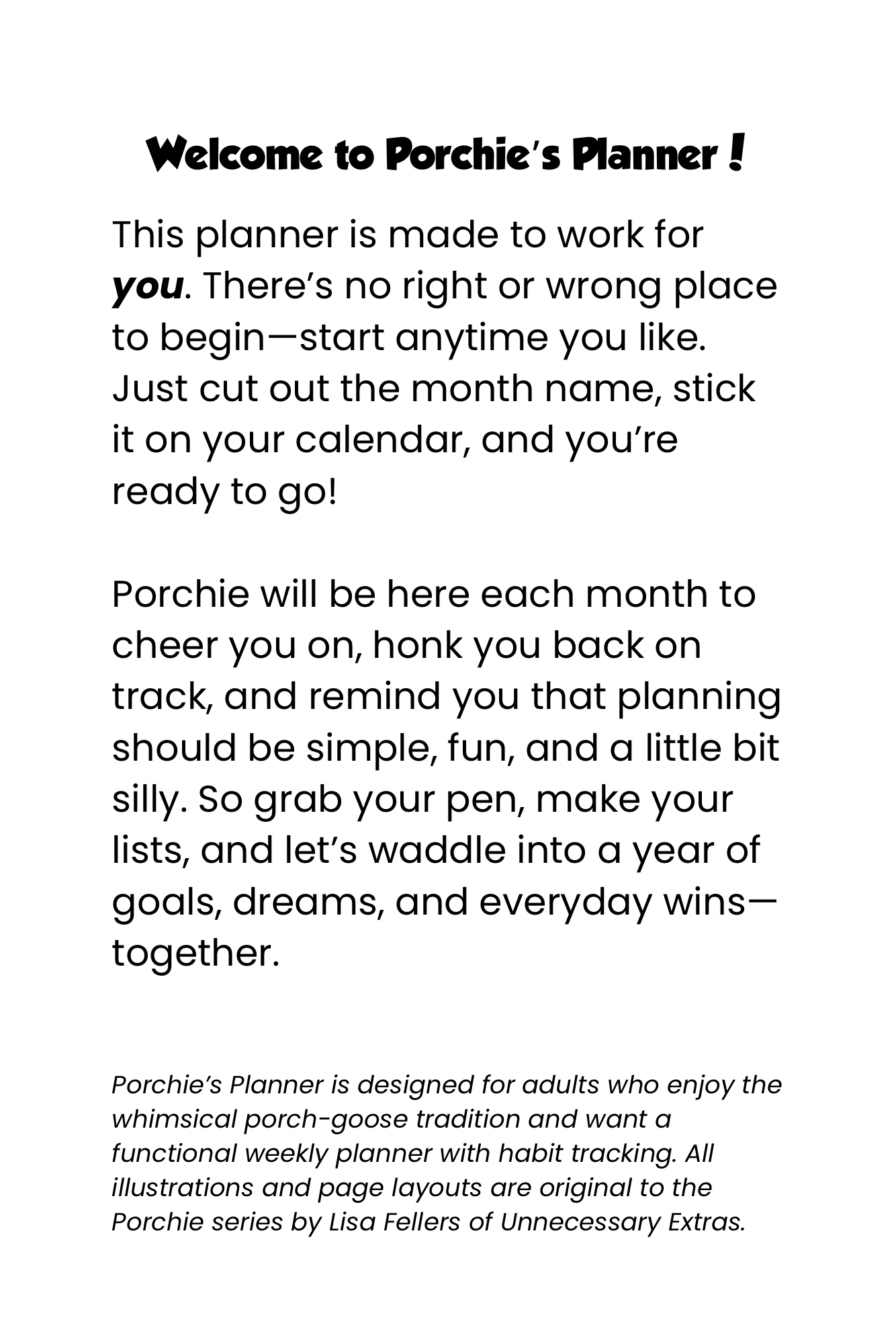 The Porch Goose Planner-Spiral Bound