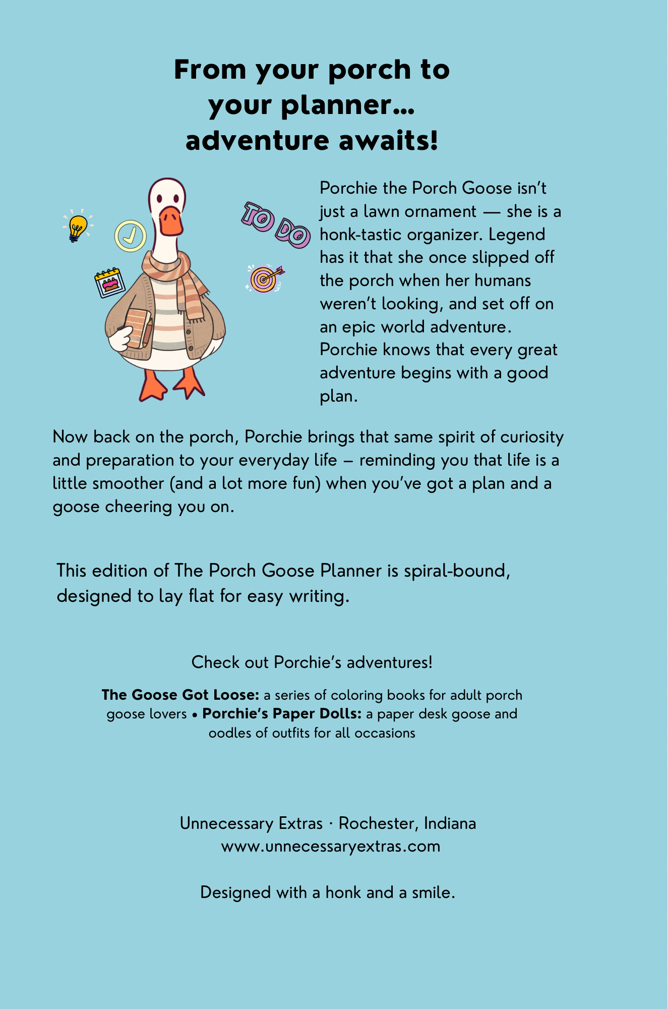 The Porch Goose Planner-Spiral Bound