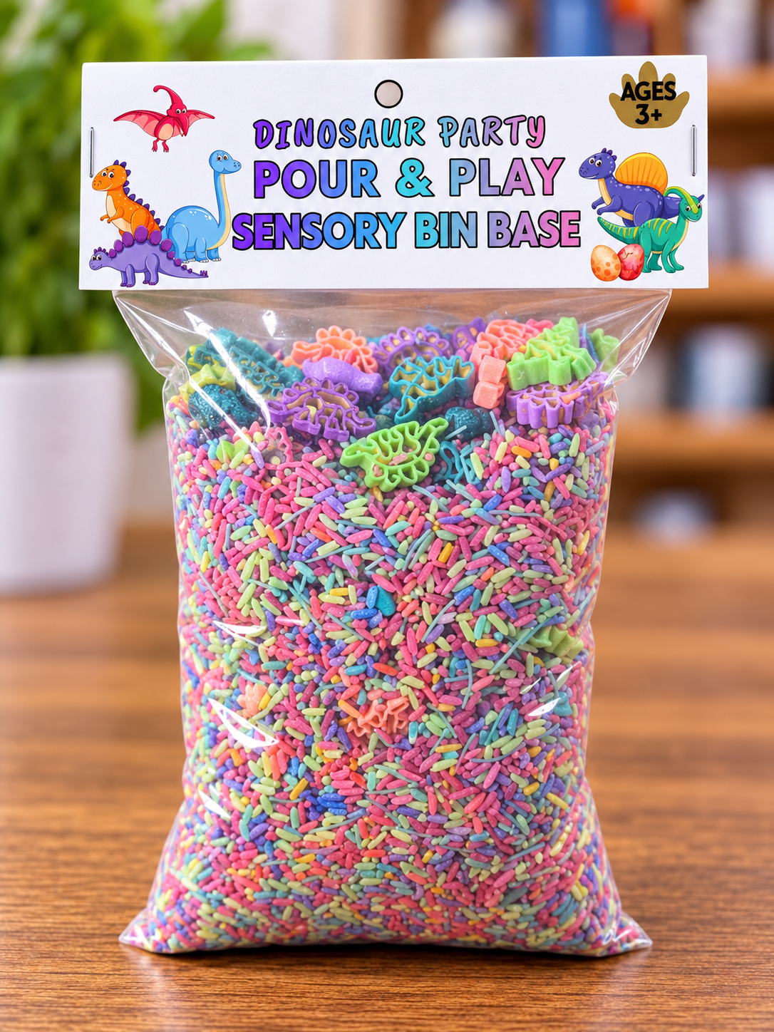 Dinosaur Party Sensory Base | Pour & Play Sensory Bin Base