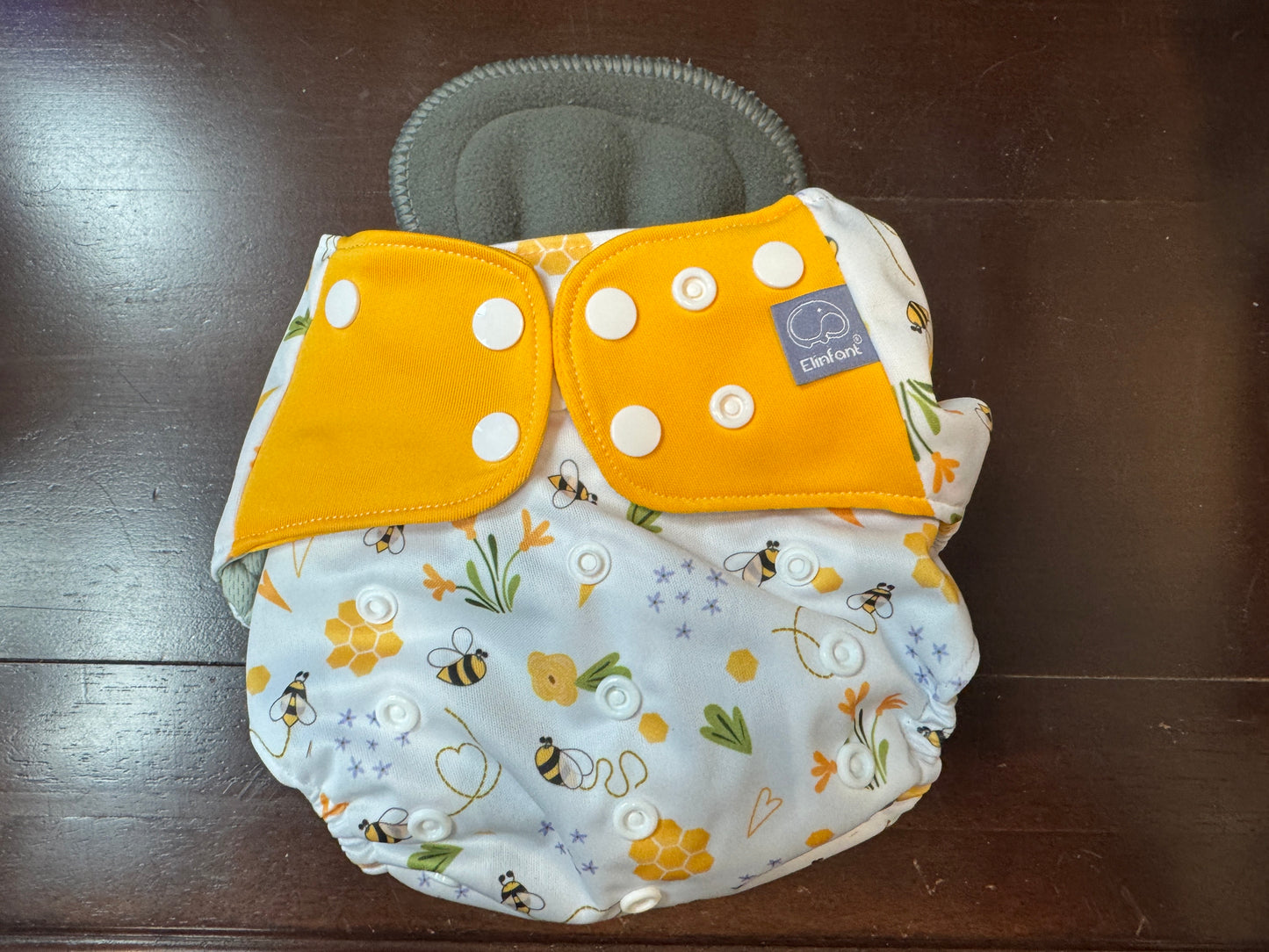Reusable Pocket Diaper – Adjustable Fit with Insert (Microfiber or Charcoal Bamboo)
