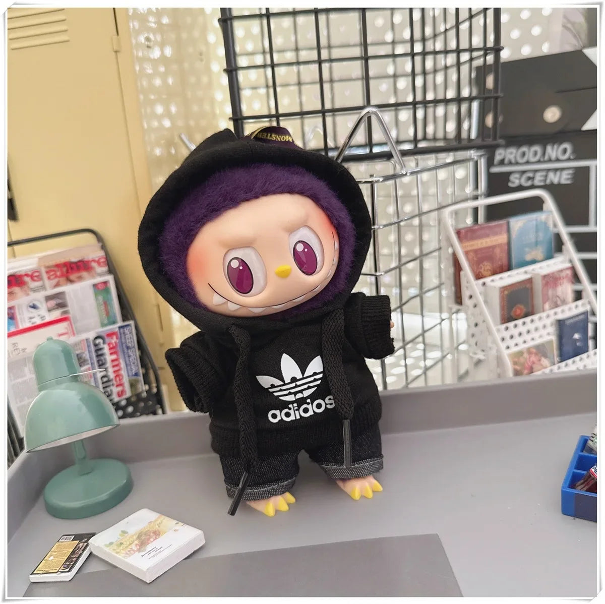 Labubu Doll Clothes Fashion Hoodie, and Pants Set Labubu Idol V1 V2 Dolls Clothing Accessories 15/17cm Plush Doll Universal