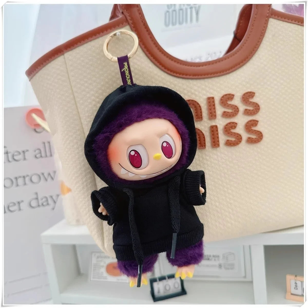 Labubu Doll Clothes Fashion Hoodie, and Pants Set Labubu Idol V1 V2 Dolls Clothing Accessories 15/17cm Plush Doll Universal