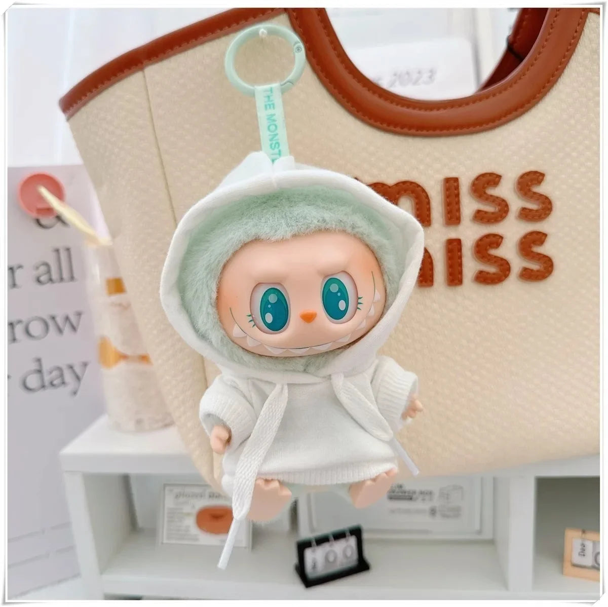 Labubu Doll Clothes Fashion Hoodie, and Pants Set Labubu Idol V1 V2 Dolls Clothing Accessories 15/17cm Plush Doll Universal