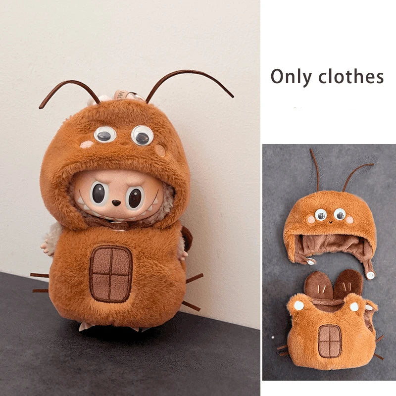 Labubu is suitable for 17cm dolls, shrimp, bees, cute outfits, doll accessories (excluding dolls)